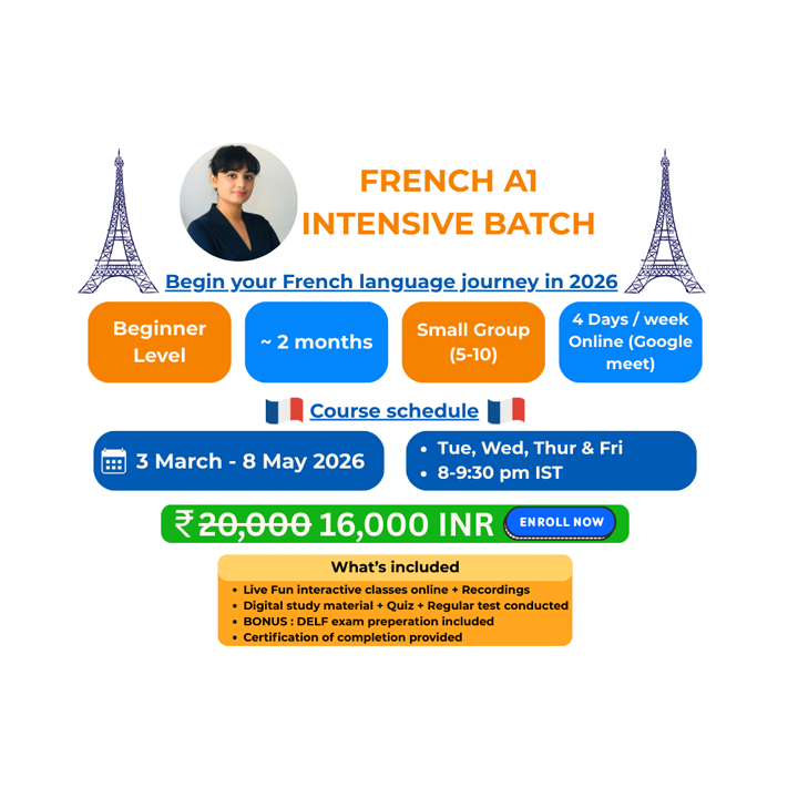 French A1 – Intensive Batch